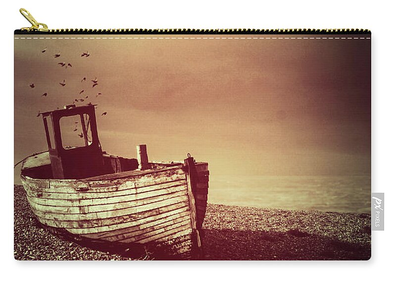 Boat Zip Pouch featuring the photograph Old Wooden Boat by Ethiriel Photography