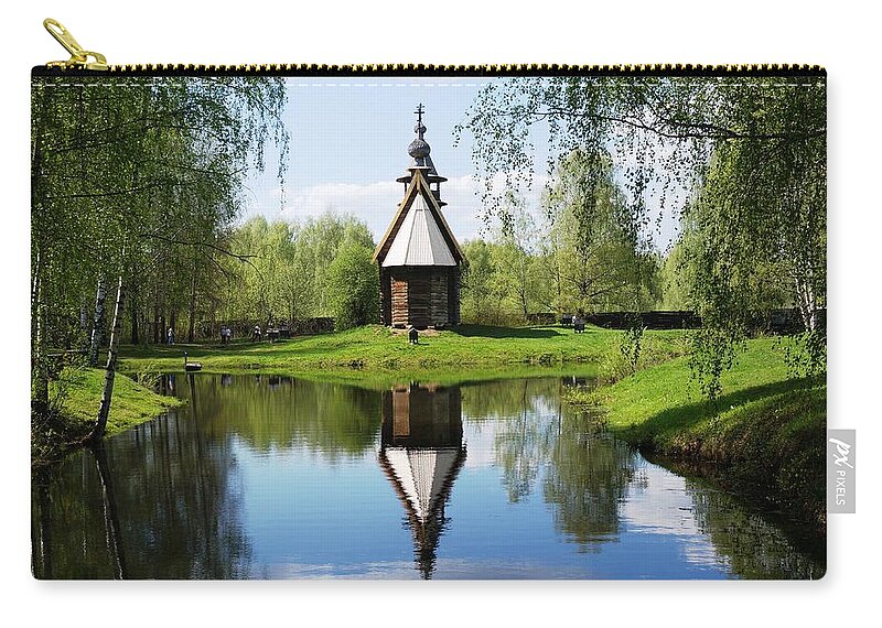 Church Zip Pouch featuring the photograph Old World Church by Julia Ivanovna Willhite