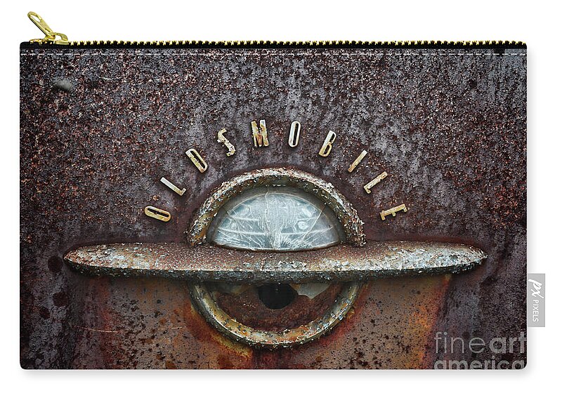 Rust Zip Pouch featuring the photograph Olds Rust by Randy Rogers