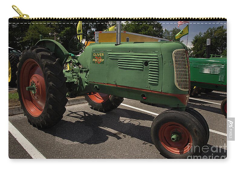 Tractor Zip Pouch featuring the photograph Oliver Row Crop 70 by Mike Eingle