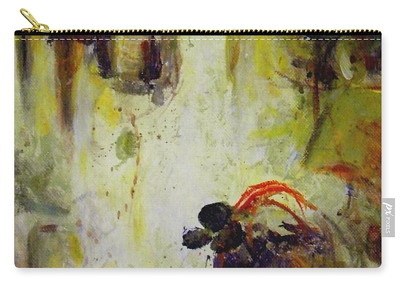 Olive Zip Pouch featuring the painting Olives by Virginia Potter