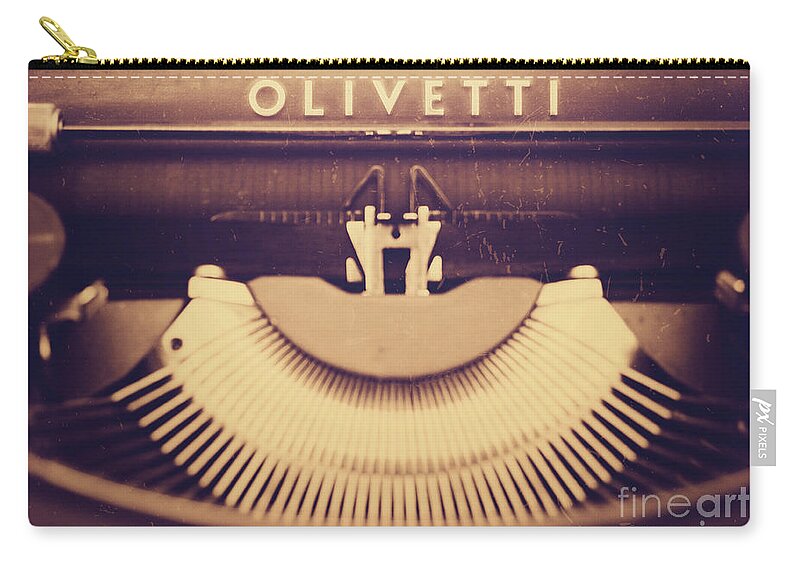 Adriano Zip Pouch featuring the photograph Olivetti typewriter by Giuseppe Esposito