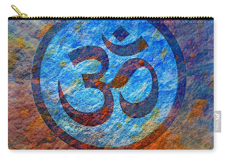 Om Zip Pouch featuring the painting Om by Ally White