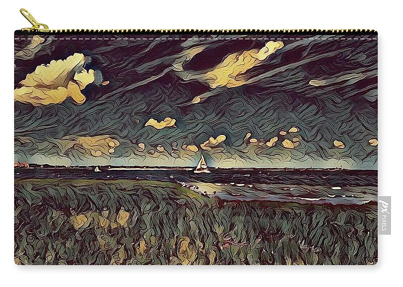 Sail Zip Pouch featuring the photograph Ominous C's by Sherry Kuhlkin