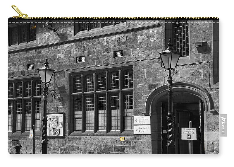 Lamppost Zip Pouch featuring the photograph On guard. by Elena Perelman