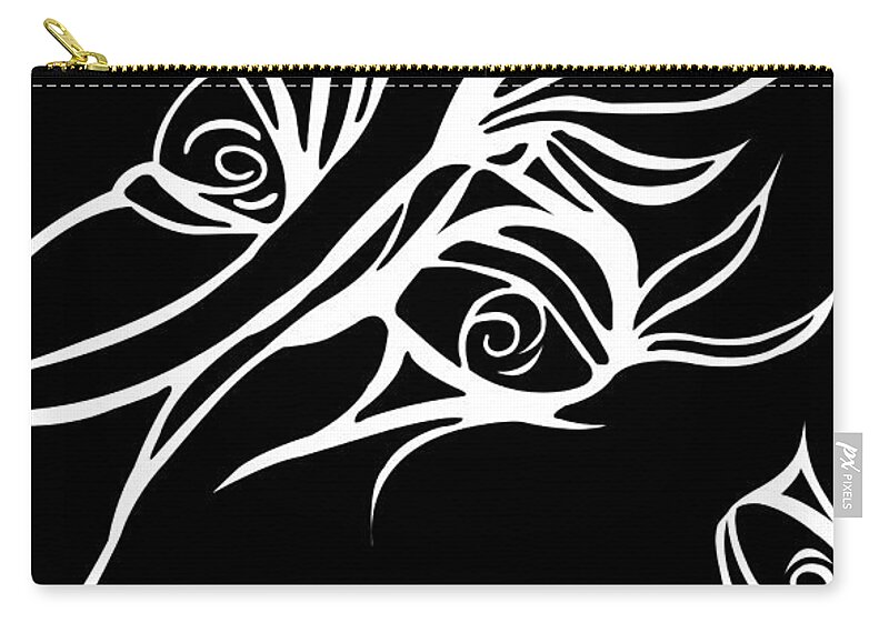  Zip Pouch featuring the digital art On Looker - Inverted by JamieLynn Warber