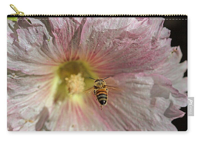 Floral Zip Pouch featuring the photograph On Target by Alana Thrower