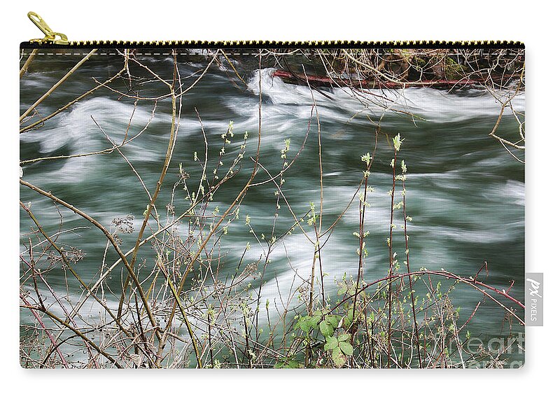 Whatcom Creek Zip Pouch featuring the photograph On the Bank of Whatcom Creek by Cheryl Rose