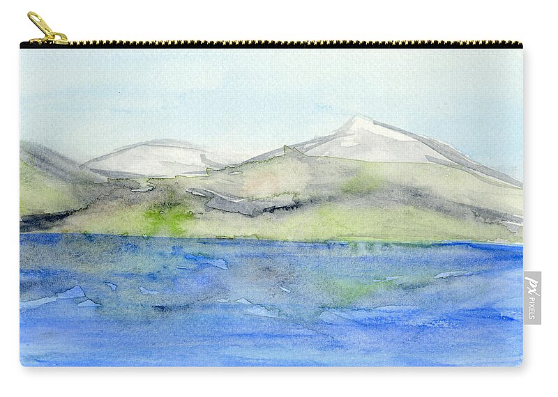 Paper Zip Pouch featuring the painting On the Fjord by Hakon Soreide
