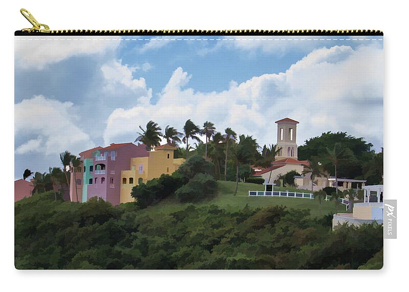 Condos Zip Pouch featuring the photograph On the Hill Puerto Rico by Roberta Byram