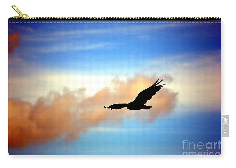 Vulture Carry-all Pouch featuring the photograph On the Prowl by Dani McEvoy
