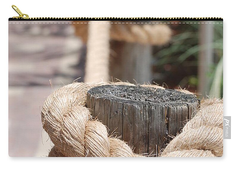 Nautical Zip Pouch featuring the photograph On The Ropes by Rob Hans