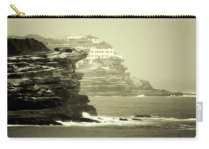 Landscapes Zip Pouch featuring the photograph On the Rugged Cliffs by Holly Kempe