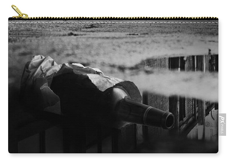Whiskey Carry-all Pouch featuring the photograph On the Seamy Side of Town by Tom Mc Nemar