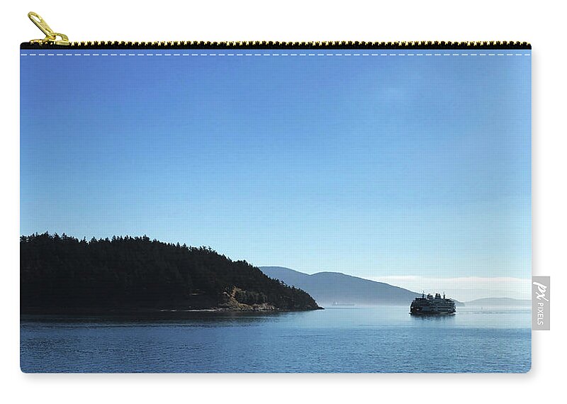 Ferry Zip Pouch featuring the photograph On the Way To Orcas by Lorraine Devon Wilke