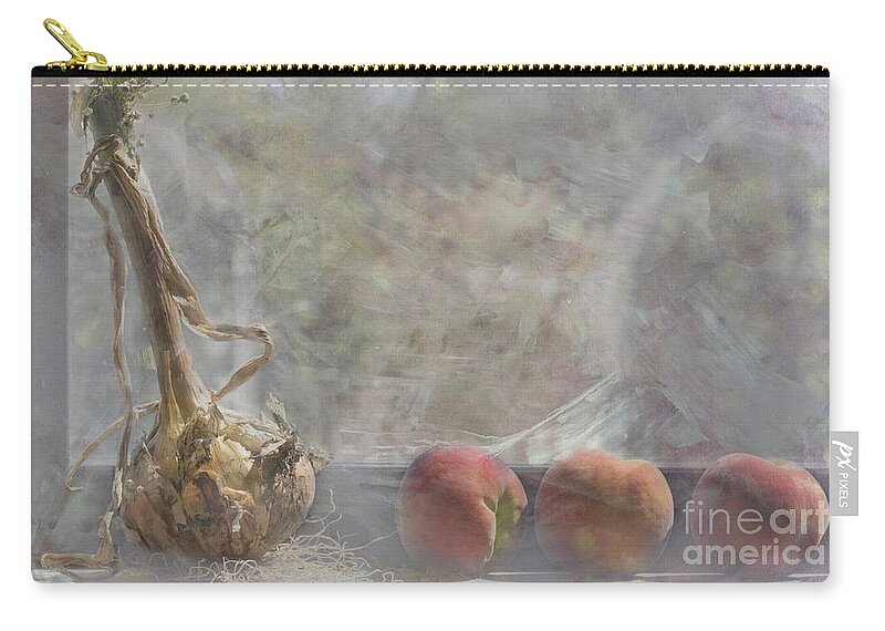 Fruit Zip Pouch featuring the photograph On the Window Sill by Linda Lees