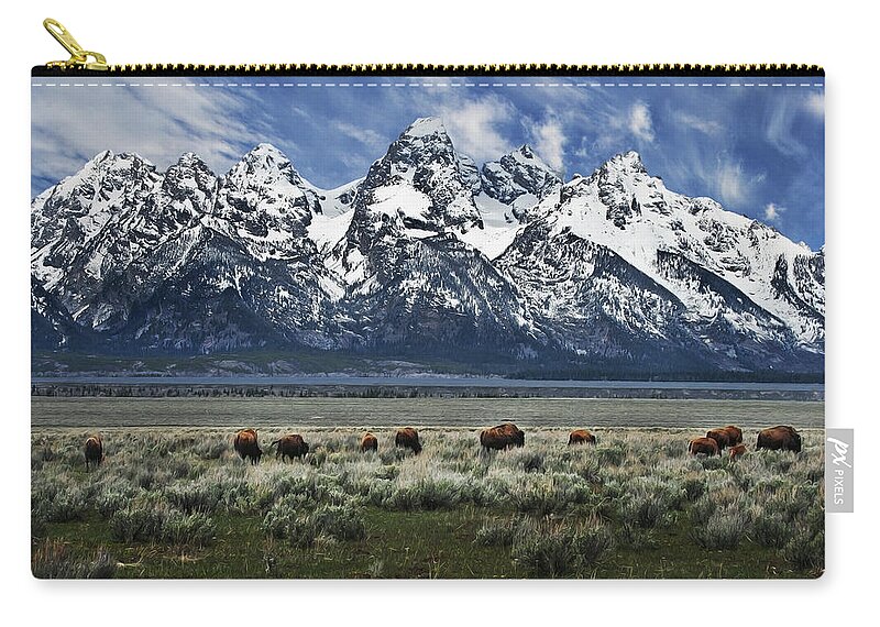 Mountains Zip Pouch featuring the photograph On to Greener Pastures by John Christopher