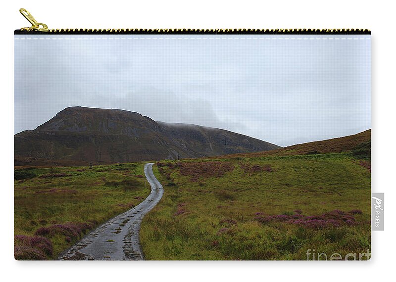 Wild Atlantic Way Zip Pouch featuring the photograph On Track by Eddie Barron