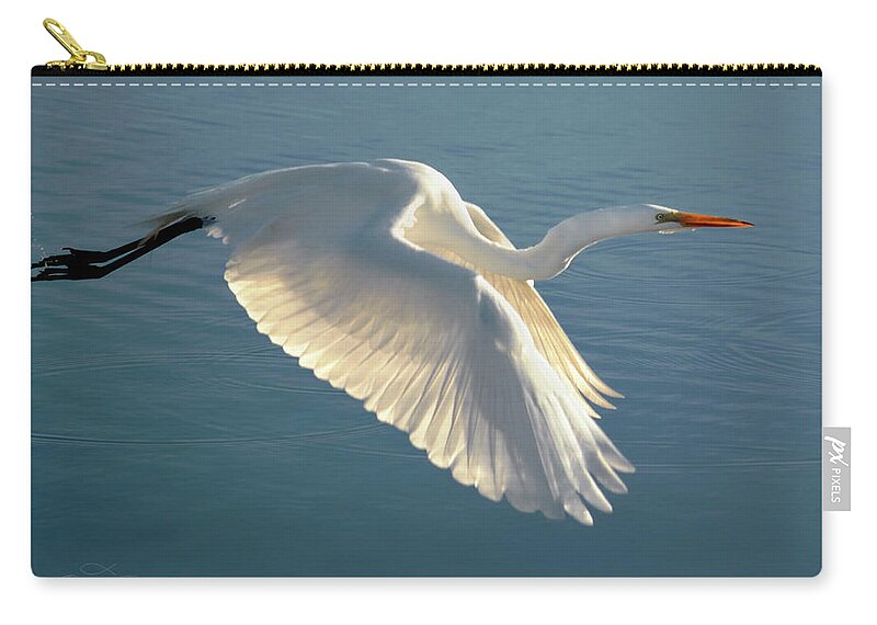 Wildlife Zip Pouch featuring the photograph On Wings of Splendor by Brian Tada