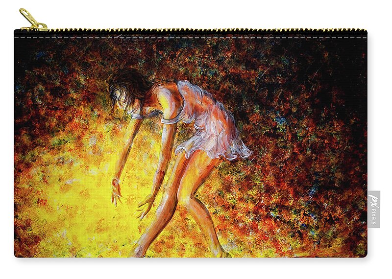 Dancer Zip Pouch featuring the painting Once In A Lifetime IV by Nik Helbig