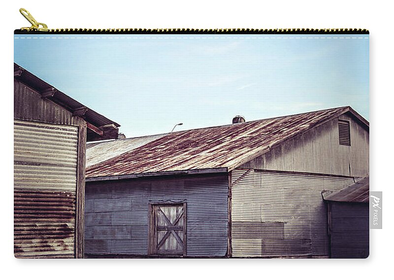 Metal Zip Pouch featuring the photograph Once Industrial - Series 2 by Trish Mistric