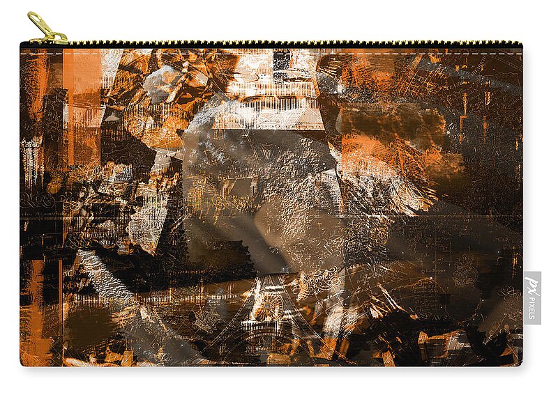 Abstract Zip Pouch featuring the digital art Once Upon A Time.. by Art Di