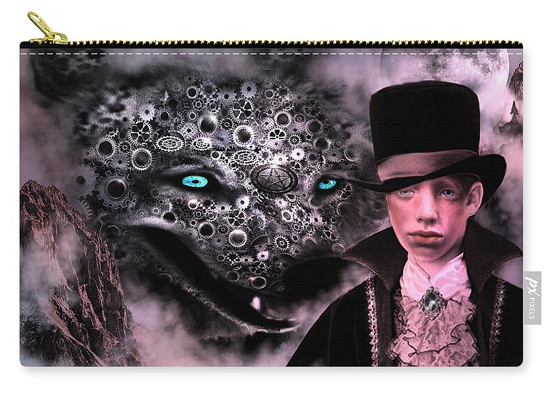 Digital Art Zip Pouch featuring the digital art Once Upon A Time by Artful Oasis