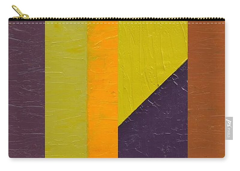 Abstract Zip Pouch featuring the painting One by Three by Michelle Calkins