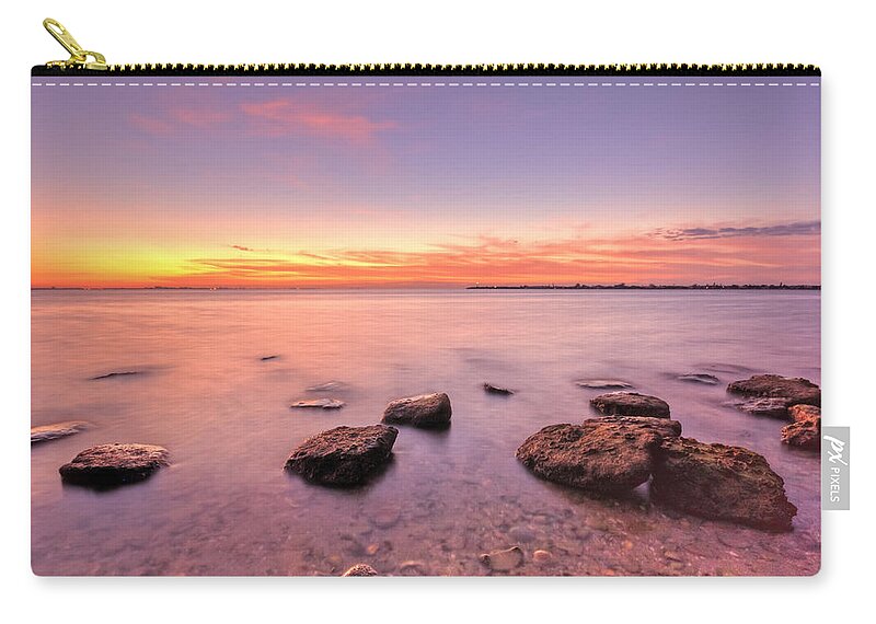 Sunrise Zip Pouch featuring the photograph One Fine Morning by Evelina Kremsdorf