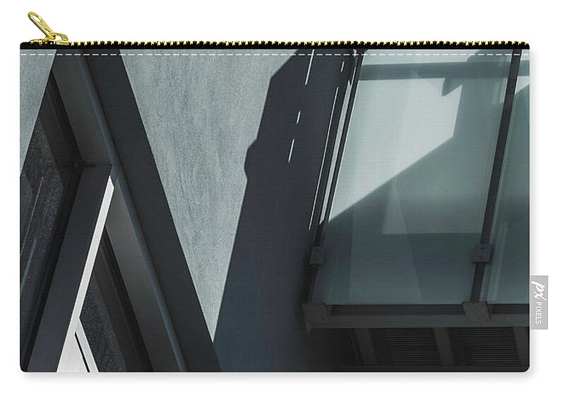 Abstracts Zip Pouch featuring the photograph One Floor Up by Steven Milner
