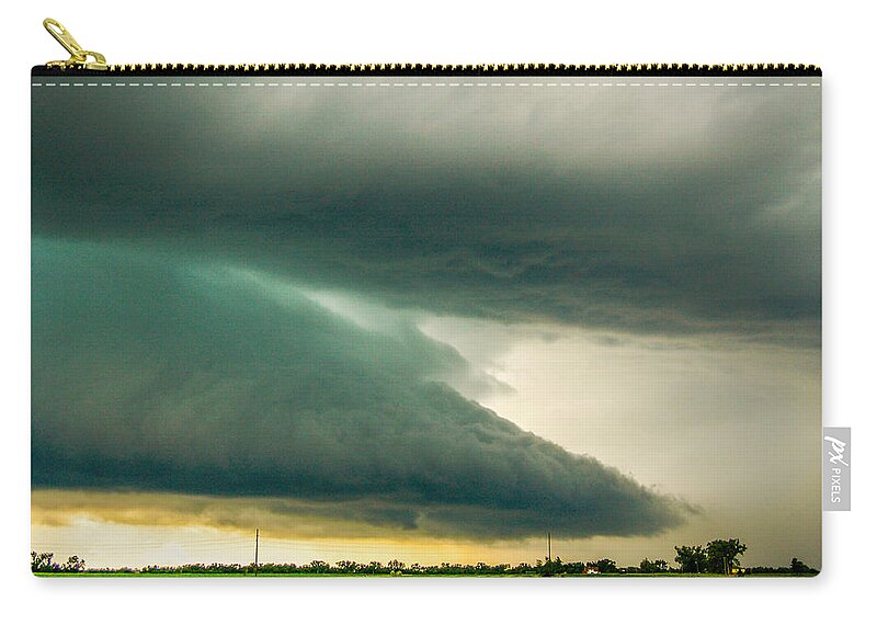 Nebraskasc Zip Pouch featuring the photograph One Mutha of a Supercell 018 by NebraskaSC