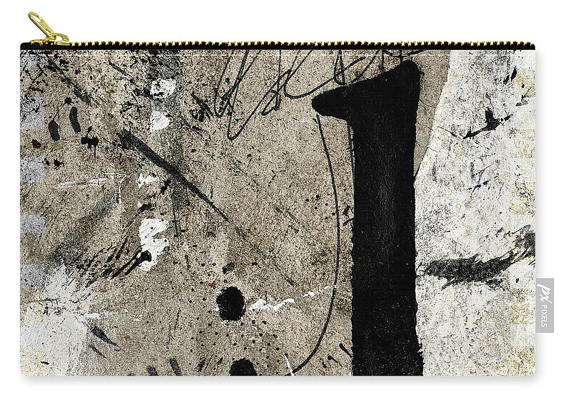 Number Carry-all Pouch featuring the mixed media One Off the Counter by Carol Leigh