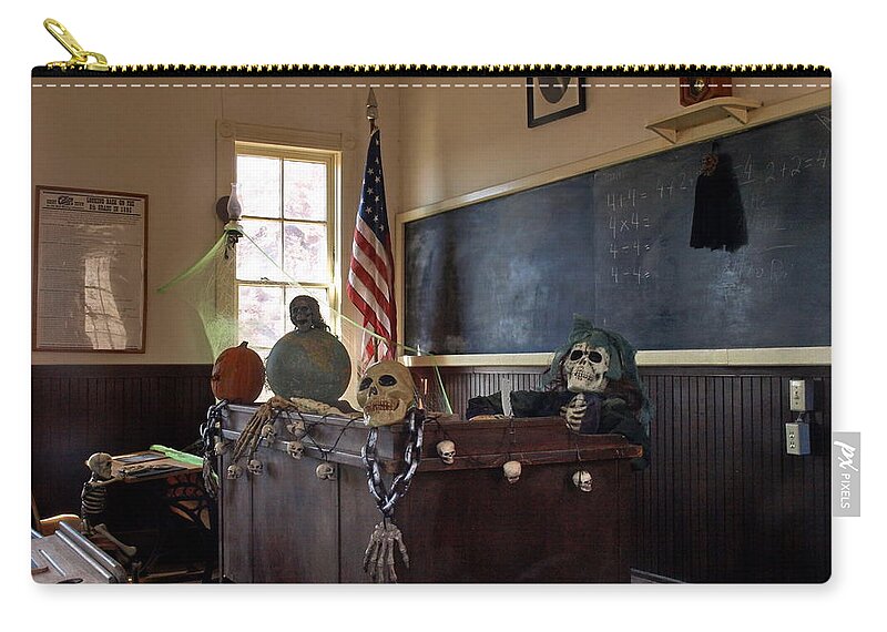 Historic Zip Pouch featuring the photograph One Room School House by Richard Thomas