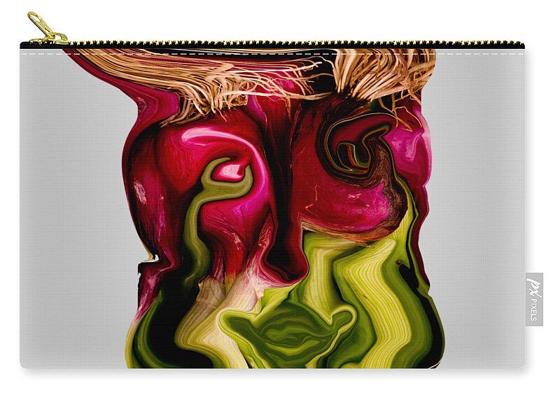 Abstract Zip Pouch featuring the photograph Onionhead Transparency by Robert Woodward