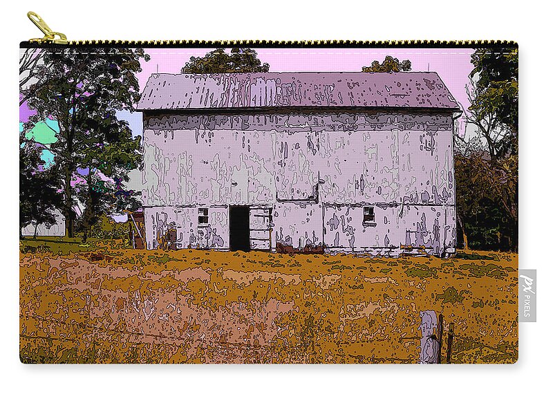 White Barn Zip Pouch featuring the photograph Open Door Policy by James Rentz