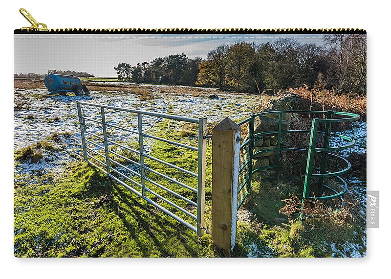 Charnwood Zip Pouch featuring the photograph Open Gate by Nick Bywater