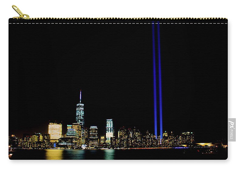 9/11 Memorial Zip Pouch featuring the photograph Open Sky by Alan Goldberg