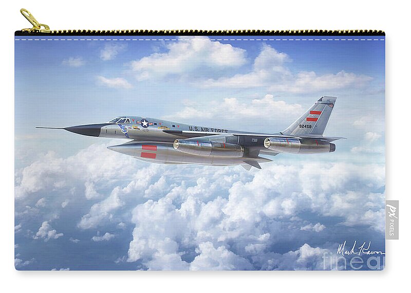 Aviation Art Prints Zip Pouch featuring the digital art Operation Heat Rise by Mark Karvon
