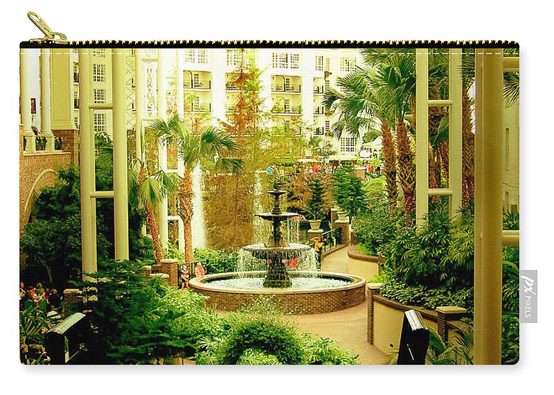 Flower Zip Pouch featuring the photograph Opryland Hotel by Trish Tritz