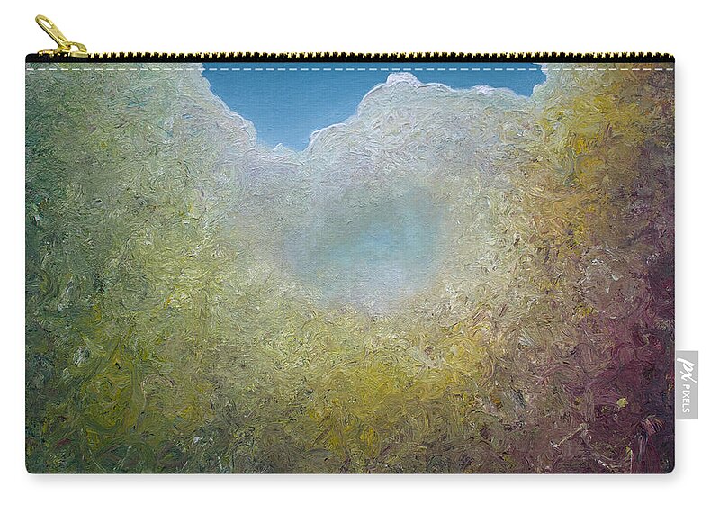 Derek Kaplan Art Carry-all Pouch featuring the painting Opt.104.15 Coming Home by Derek Kaplan