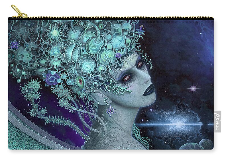 Goddess Zip Pouch featuring the painting Oracle or Desire by Mark Cooper