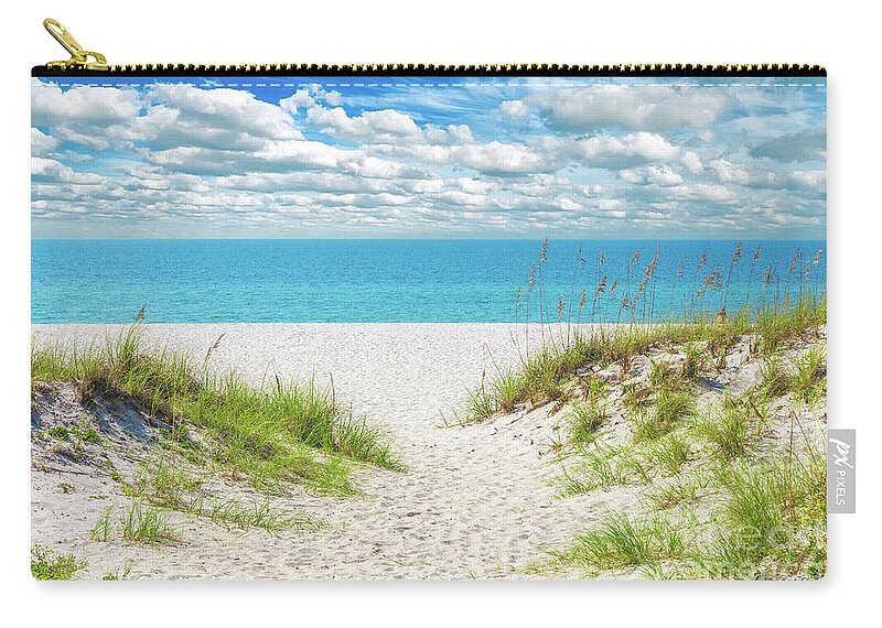 Al Zip Pouch featuring the photograph Orange Beach AL Seascape 1086A by Ricardos Creations