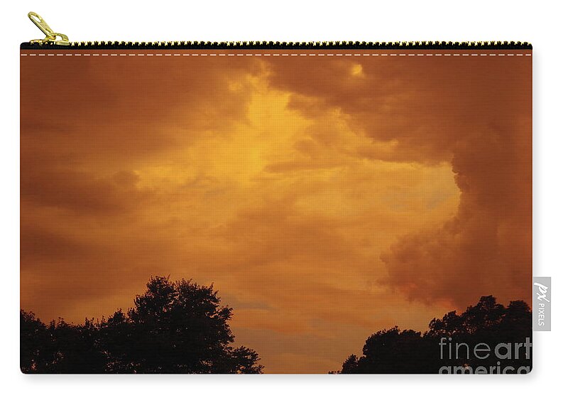 Clouds Zip Pouch featuring the photograph Orange clouds by Tannis Baldwin
