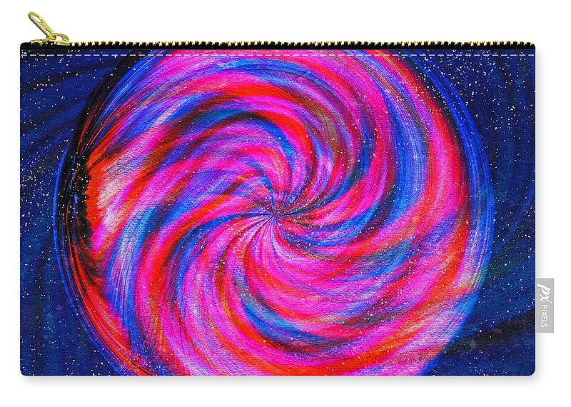 Orb Zip Pouch featuring the digital art Orblicious by Anna Louise