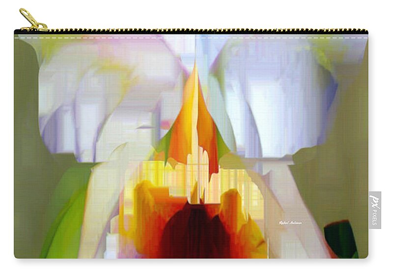 Art Zip Pouch featuring the digital art Orchid Cattleya by Rafael Salazar
