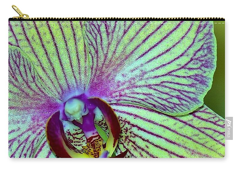 Orchid Enchantment Zip Pouch featuring the photograph Orchid Fusion 9 by Lisa Renee Ludlum