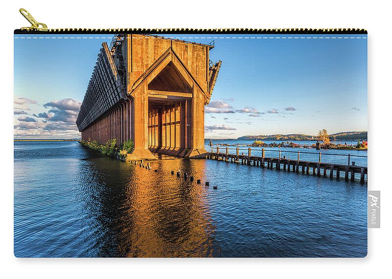 Water Carry-all Pouch featuring the photograph Ore Dock by Joe Holley