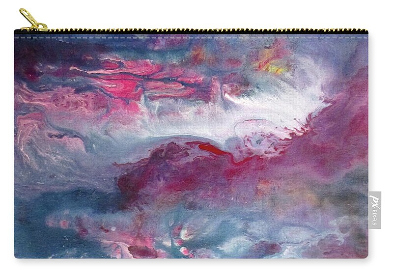 Sea Zip Pouch featuring the painting Oregon Coast by Janice Nabors Raiteri