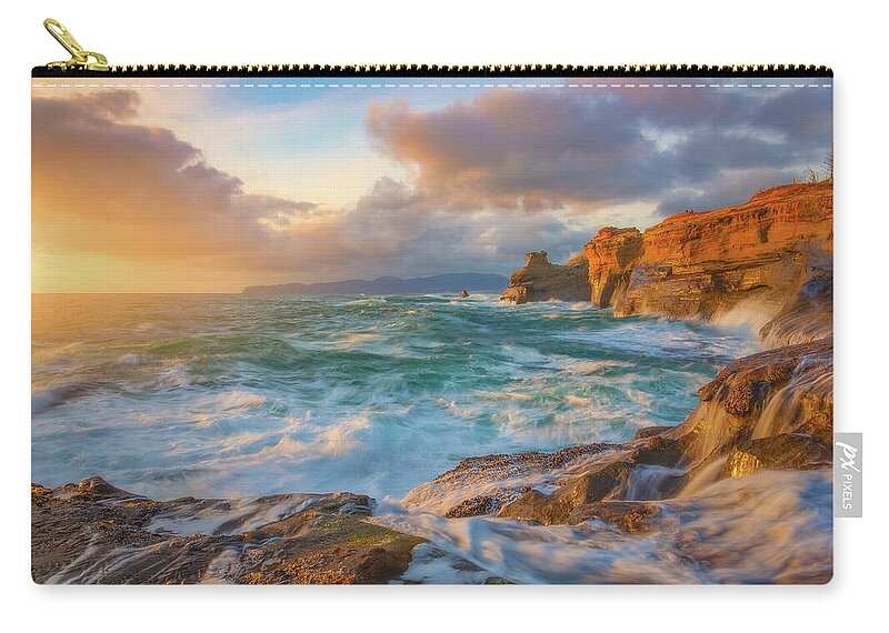 Oregon Zip Pouch featuring the photograph Oregon Coast Wonder by Darren White