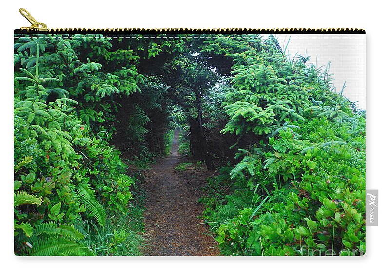 Oregon Coastal Trail Zip Pouch featuring the photograph Oregon Coastal Trail by Paddy Shaffer